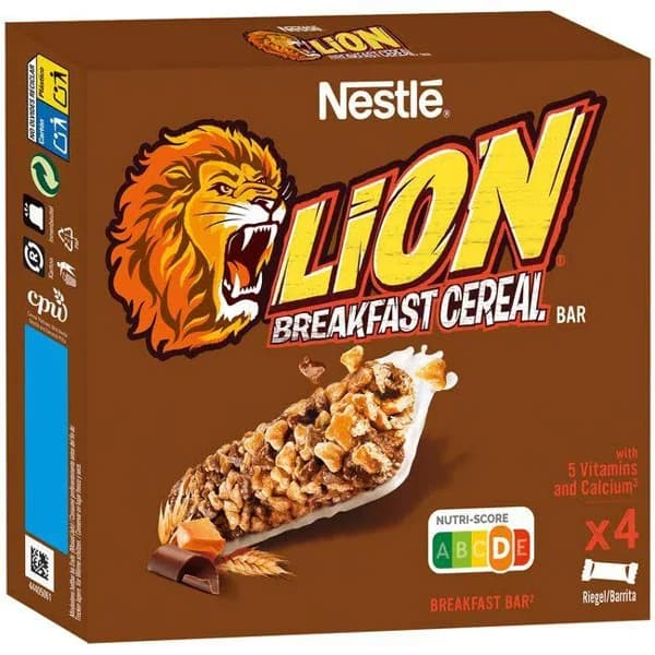 Barrita de cereal desayuno NESTLÉ LION, pack 4x25 g - 0.1 kg - Imagen del producto en Findit