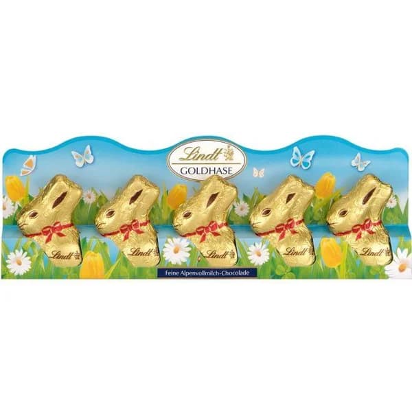 Mini conejitos de chocolate con leche LINDT, caja 50 g - 1 ud - Imagen del producto en Findit