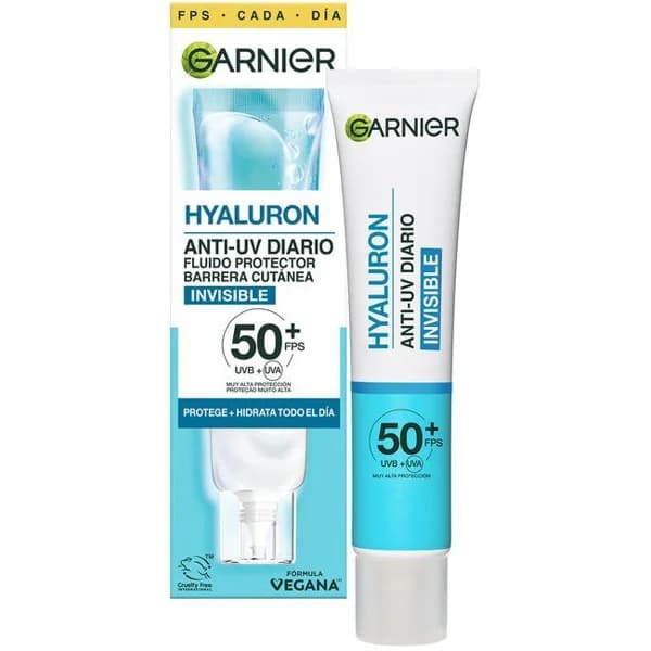 Fluido hialurónico UV invisible SPF50+ GARNIER, tubo 40 ml - 0.04 l - Imagen del producto en Findit