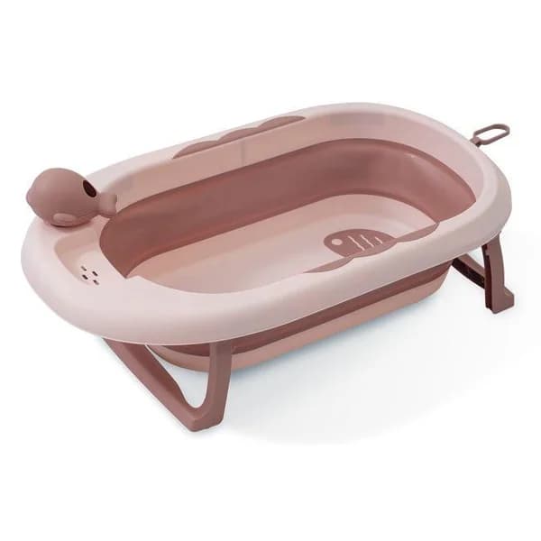 Bañera plegable rosa con taza para enjuague INTERBABY, 80x47x21 cm - 9.87 m - Imagen del producto en Findit