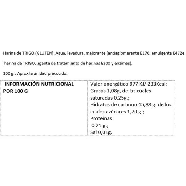 Panecillo Sin Sal añadido 100 GR - 0.1 kg - Imagen del producto en Findit