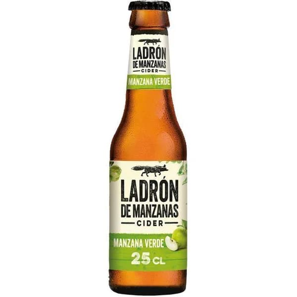 Cider de manzana verde LADRÓN DE MANZANAS, botellín 25 cl - 0.25 l - Imagen del producto en Findit