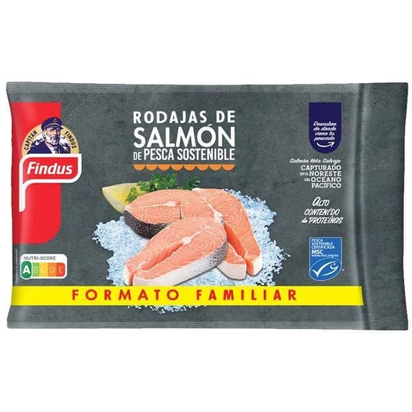 Rodajas de salmón FINDUS, bandeja 500 g - 0.5 kg - Imagen del producto en Findit