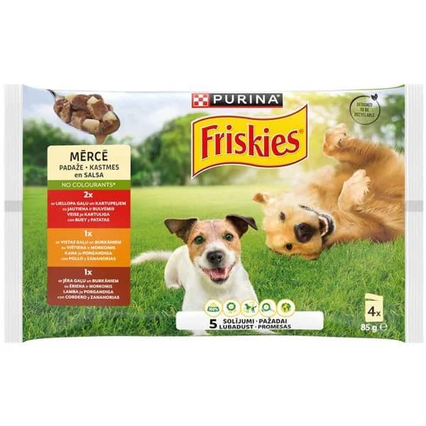 Alimento humedo perro sobres bocaditos en salsa FRISKIES, 340 g - 0.34 kg - Imagen del producto en Findit