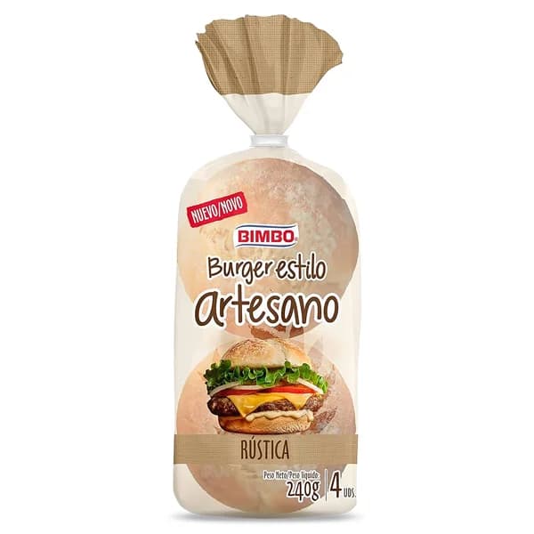 Pan de hamburguesa artesano rústico Bimbo bolsa 289 g - 0.29 ud - Imagen del producto en Findit