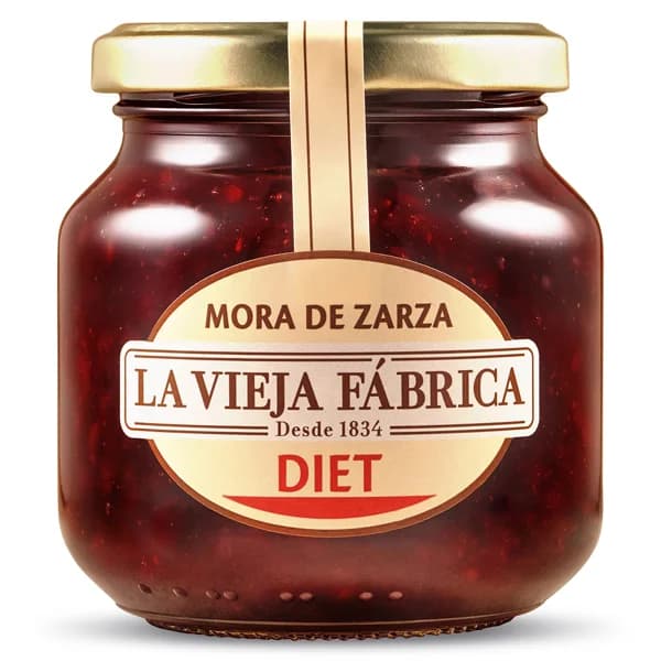 Mermelada de mora de zarza diet La vieja fábrica frasco 280 g - 0.28 kg - Imagen del producto en Findit