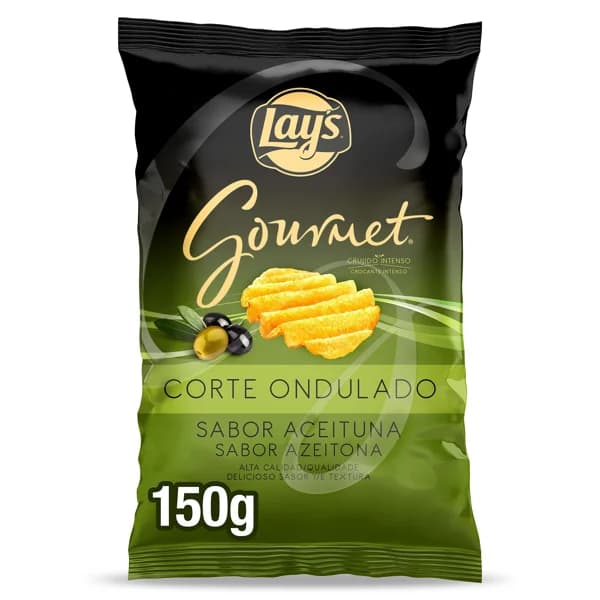 Patatas fritas gourmet wavy sabor aceituna Lay's bolsa 150 g - 0.15 kg - Imagen del producto en Findit