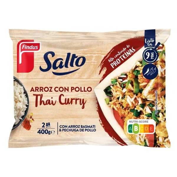 Salto de Arroz con pollo al Curry 400 GR - 0.4 kg - Imagen del producto en Findit