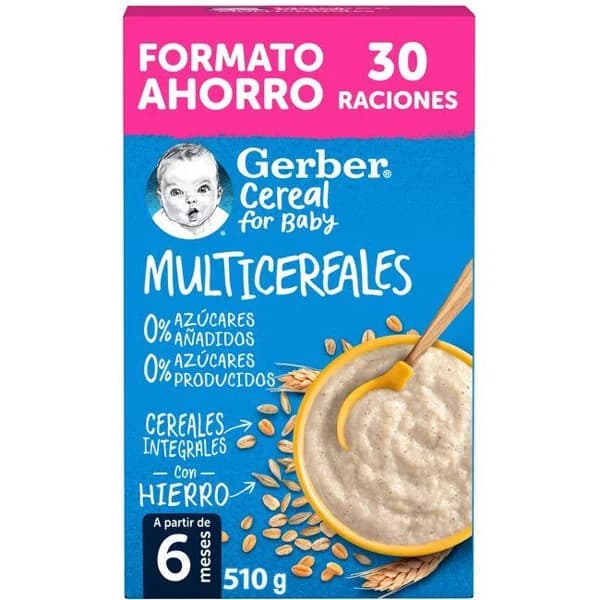 Papilla multicereal 0% GERBER, caja 510 g - 0.51 kg - Imagen del producto en Findit