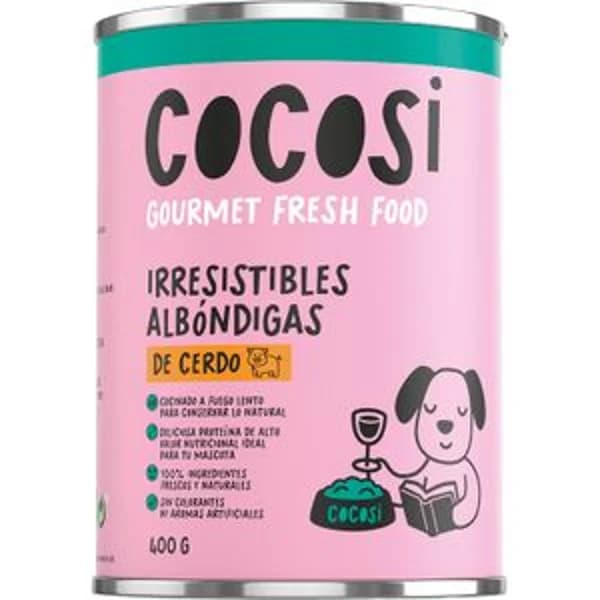 Lata Albóndigas Perros sabor Cerdo - 0.4 kg - Imagen del producto en Findit
