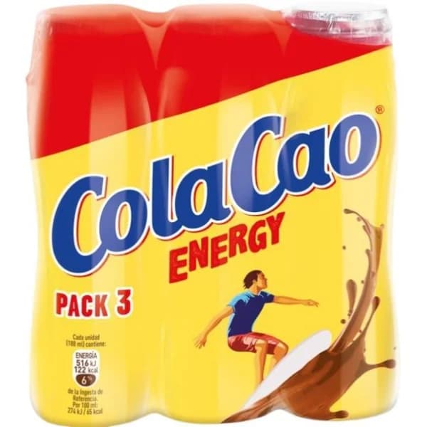 Batido de cacao COLA CAO ENERGY, pack 3x188 ml - 0.56 l - Imagen del producto en Findit