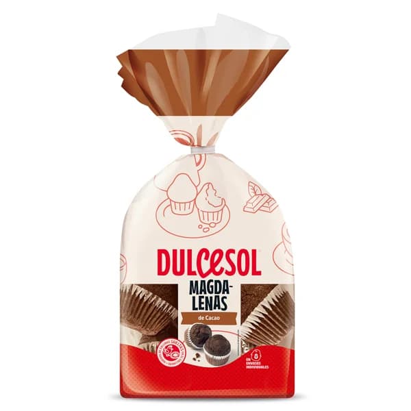 Magdalenas al cacao Dulcesol bolsa 350 g - 0.35 kg - Imagen del producto en Findit