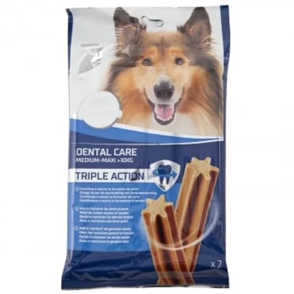 Snack dental para perro mediano grande Carrefour 7 unidades 180 g. - 0.18 kg - Imagen del producto en Findit