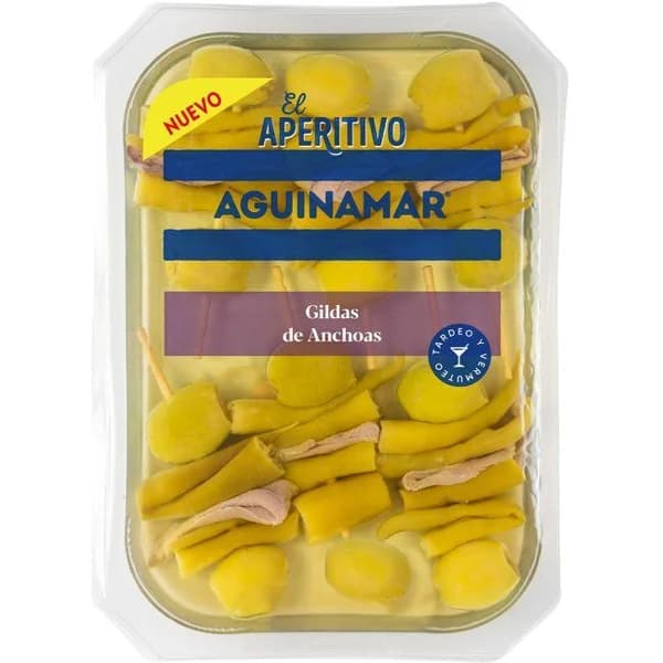 Gildas de anchoa AGUINAMAR, 6 uds, bandeja 180 g - 1 ud - Imagen del producto en Findit
