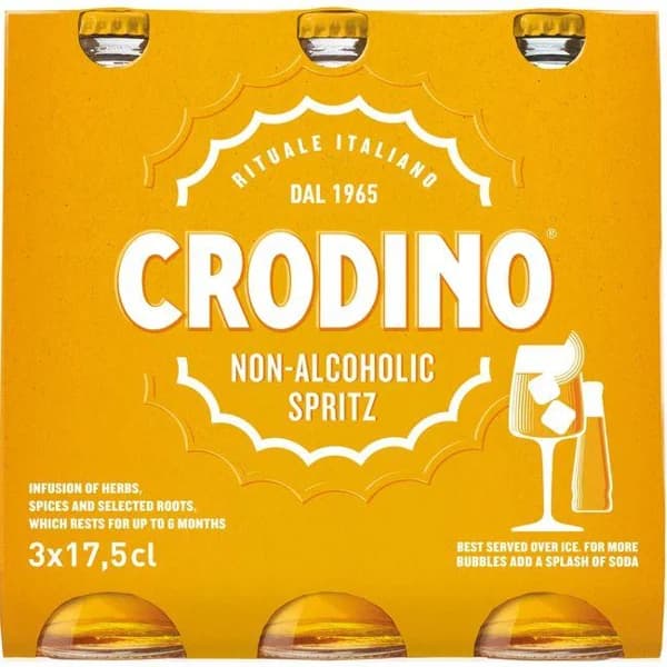 Aperitivo spritz sin alcohol CRODINO, pack 3x17,5 cl - 0.53 l - Imagen del producto en Findit