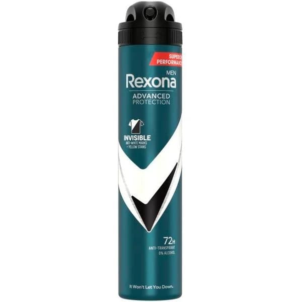 Desodorante invisible para hombre REXONA, spray 200 ml - 1 ud - Imagen del producto en Findit