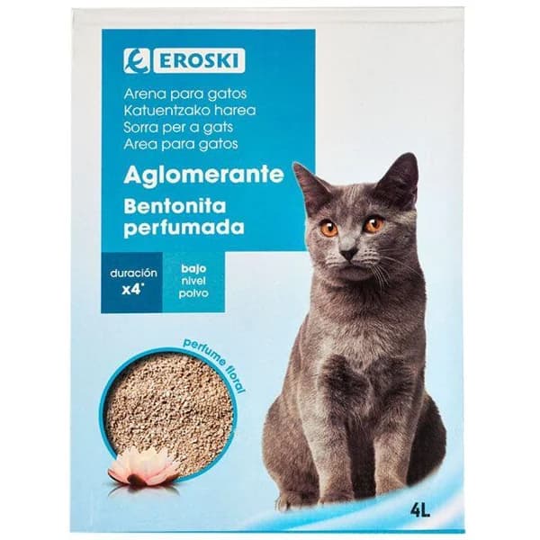 Bentonita perfumada EROSKI, 4 l - 4 l - Imagen del producto en Findit