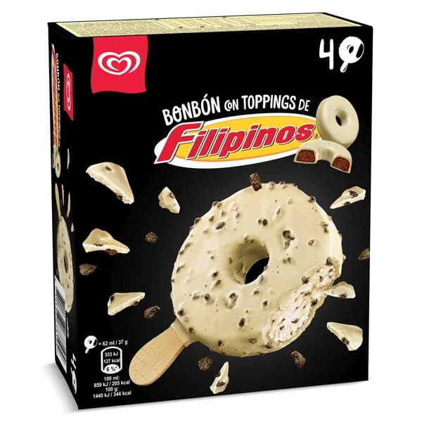 Helado bombón filipinos 4 unidades Frigo caja 148 g - 0.15 ud - Imagen del producto en Findit