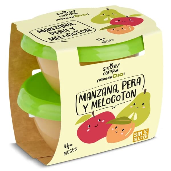 Puré de manzana, pera y melocotón Fruticampo de Dia pack 2 x 130 g - 0.26 kg - Imagen del producto en Findit