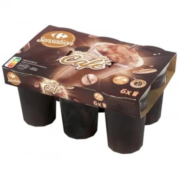 Granizado de café Carrefour Sensation sin gluten pack de 6 unidades de 200 ml. - 1.2 l - Imagen del producto en Findit