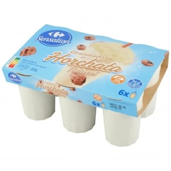 Granizado de horchata natural Carrefour Sensation sin gluten pack de 6 unidades de 200 ml. - 1.2 l - Imagen del producto en Findit