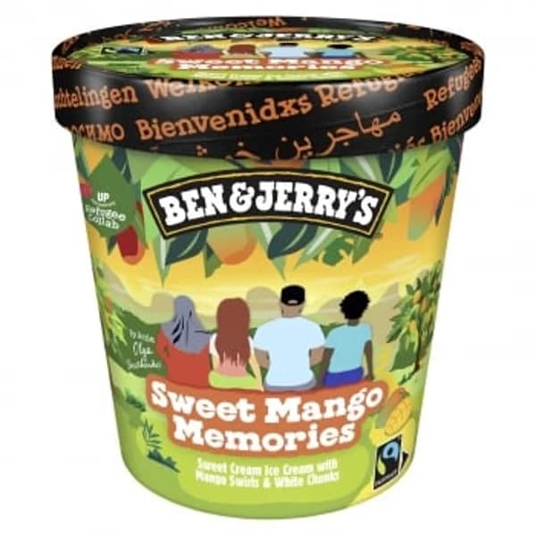 Helado crema nata con salsa de mango Ben & Jerry's 391 g. - 0.39 kg - Imagen del producto en Findit