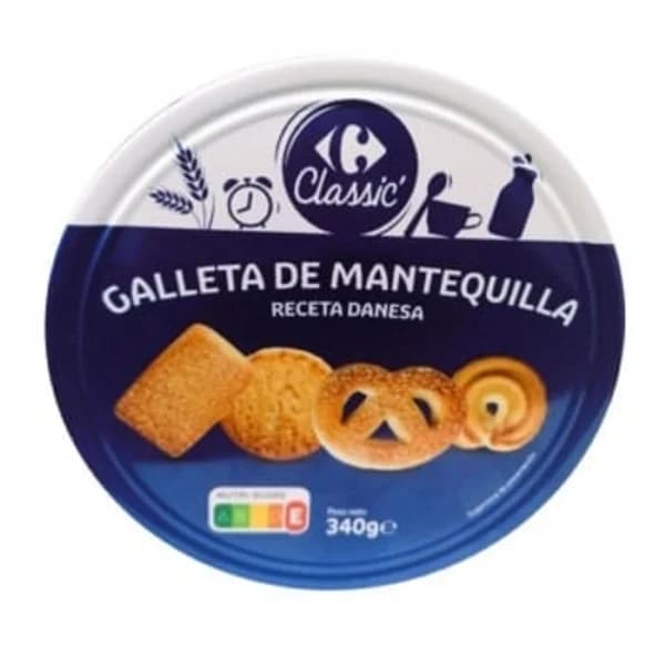 Galletas de mantequilla receta danesa Carrefour Classic 340 g. - 0.34 kg - Imagen del producto en Findit