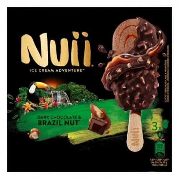 Bombón helado de chocolate y caramelo con trozos de nuez Nuii 3 ud. - 3 ud - Imagen del producto en Findit
