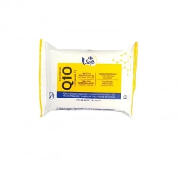 Toallitas desmaquillantes Q10 Carrefour Soft 25 ud. - 24.29 ud - Imagen del producto en Findit