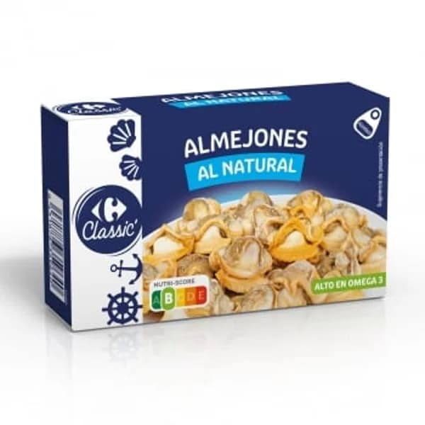 Almejones al natural Classic Carrefour 63 g. - 0.06 kg - Imagen del producto en Findit