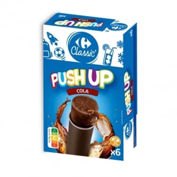 Helado de cola Push Up Classic' Carrefour sin gluten 6 ud. - 6.08 ud - Imagen del producto en Findit