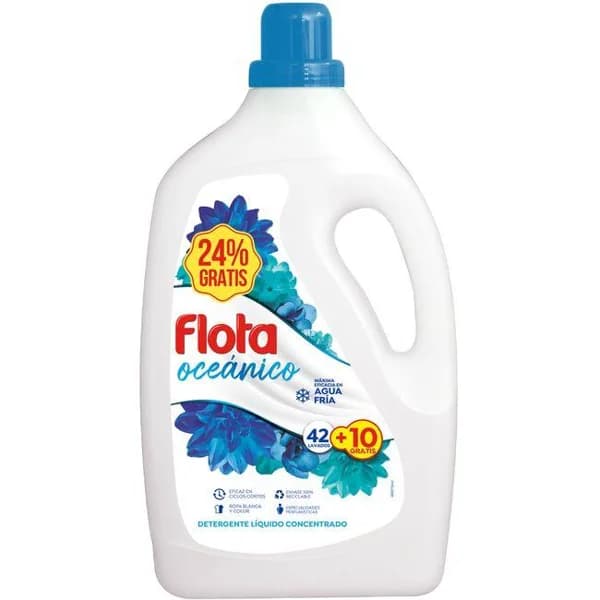Detergente gel oceánico FLOTA, garrafa 42+10 dosis - 1 ud - Imagen del producto en Findit