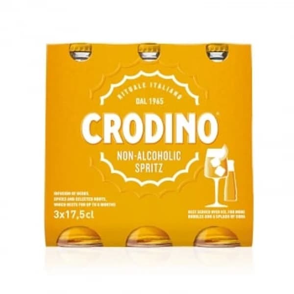 Aperitivo Italiano sin alcohol Crodino pack 3 botellas 17,5 cl. - 0.52 l - Imagen del producto en Findit