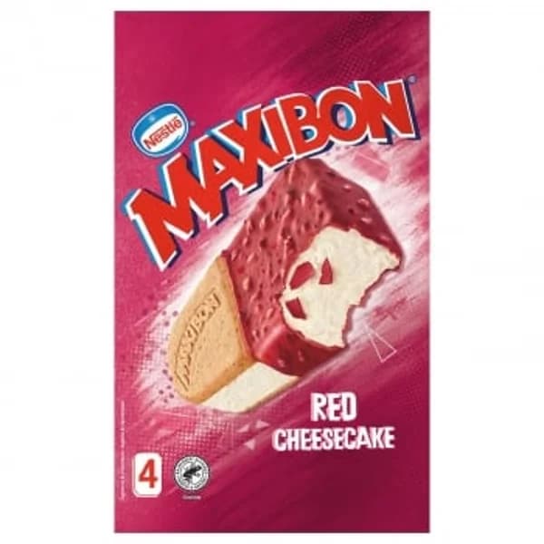 Sandwich de queso, galleta y frambuesa Maxibon Nestlé 4 ud. - 4.01 ud - Imagen del producto en Findit