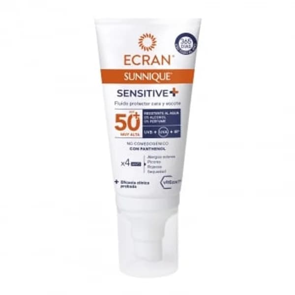 Crema solar facial sensitive SPF50+ Ecran Sunnique 50 ml. - 0.05 l - Imagen del producto en Findit