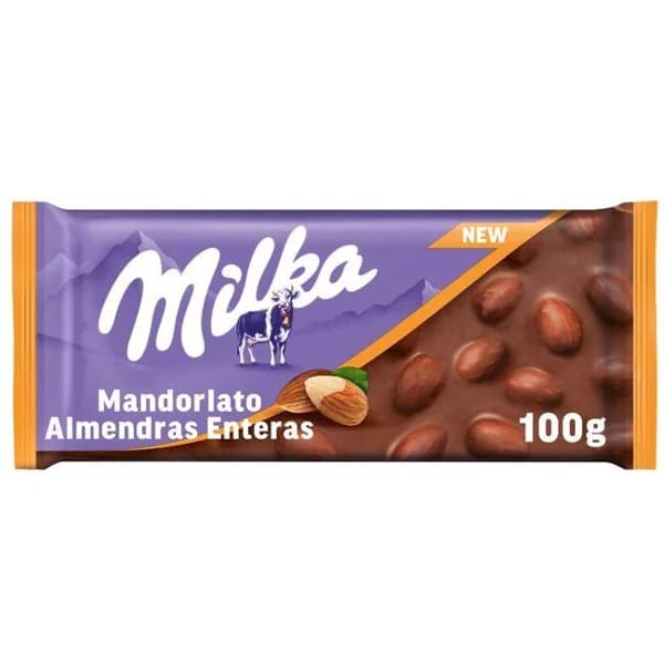 Chocolate con almendras enteras MILKA, tableta 100 g - 0.1 kg - Imagen del producto en Findit
