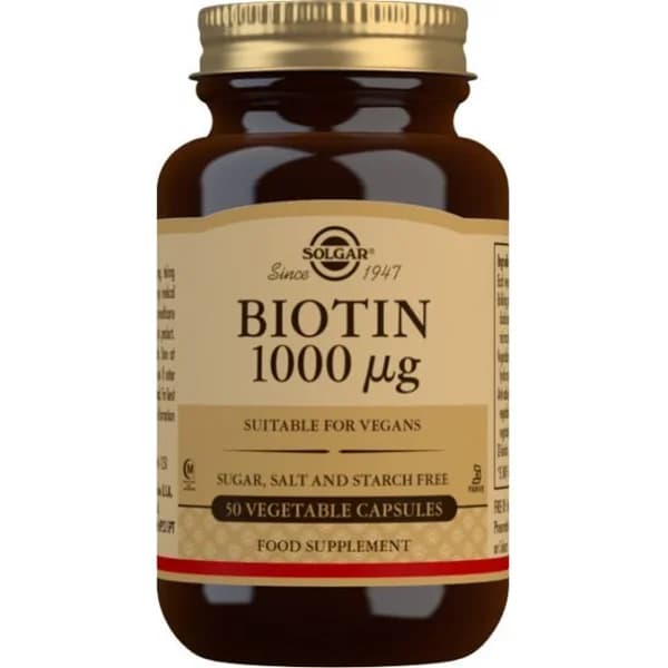 Biotina 1000 mcg SOLGAR, bote 50 uds - 50 ud - Imagen del producto en Findit