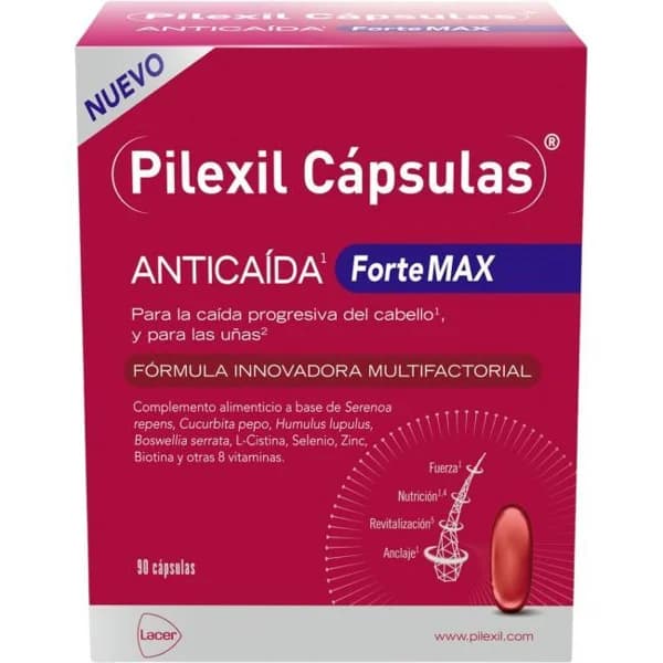Anticaida capilar en cápsulas PILEXIL FORTE MAX, caja 90 uds - 90 ud - Imagen del producto en Findit