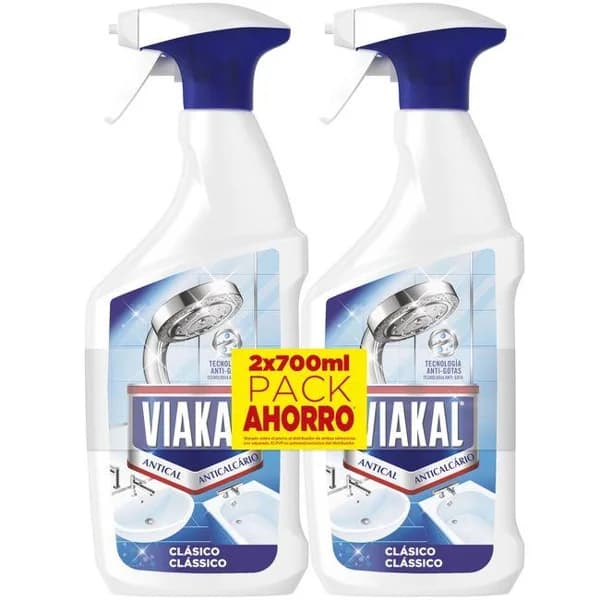 Limpiador en spray para la cal VIAKAL, pack 2x700 ml - 1.4 l - Imagen del producto en Findit