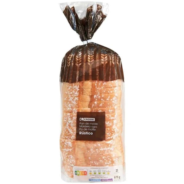 Pan rústico EROSKI, paquete 675 g - 0.68 kg - Imagen del producto en Findit