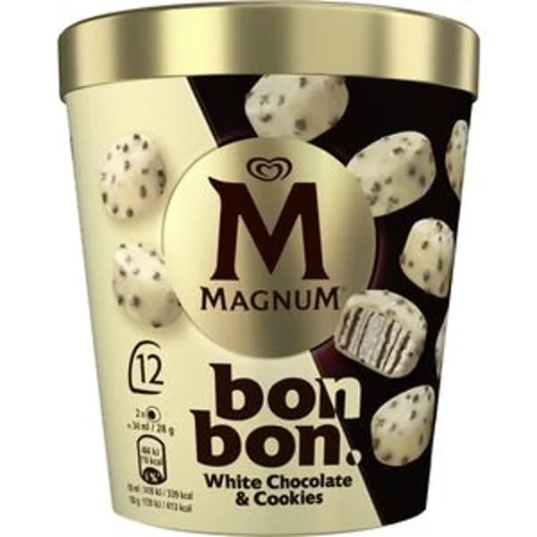 Bombones helados chocolate blanco y cookies 12 uds - 0.2 l - Imagen del producto en Findit