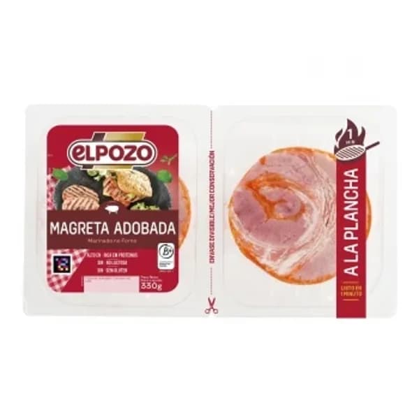 Magreta de cerdo adobada en filetes ElPozo 330 g - 0.35 kg - Imagen del producto en Findit