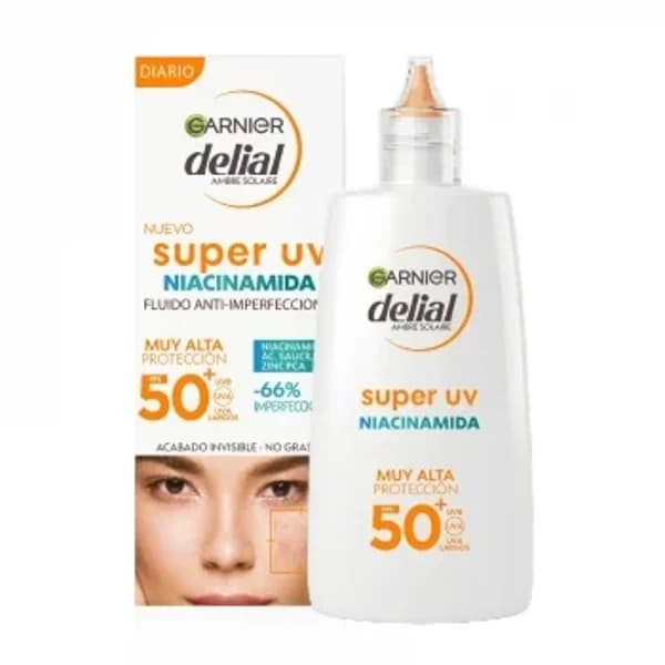 Crema solar facial super uv niacinamina SPF50+ Delial Garnier 40 ml. - 0.04 l - Imagen del producto en Findit