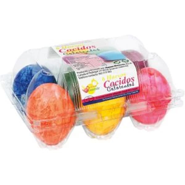 Huevos Cocidos Colores 1/2 Docena - 6 ud - Imagen del producto en Findit
