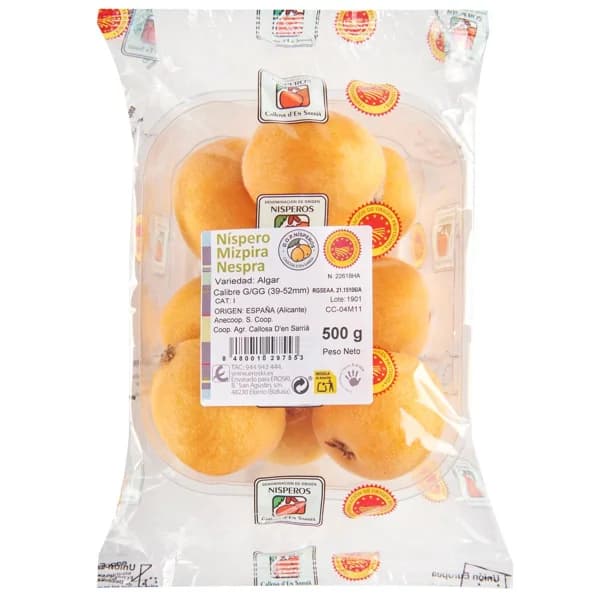 Níspero, bandeja 500 g - 1 ud - Imagen del producto en Findit