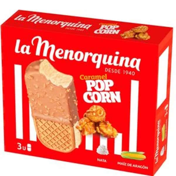 Helado sandwich popcorn 3 unidades - 0.48 l - Imagen del producto en Findit