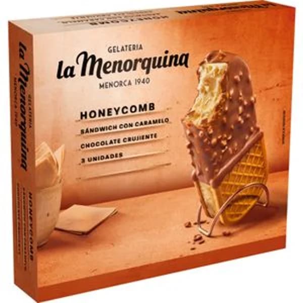 Helado sandwich honeycomb 3 unidades - 0.48 l - Imagen del producto en Findit