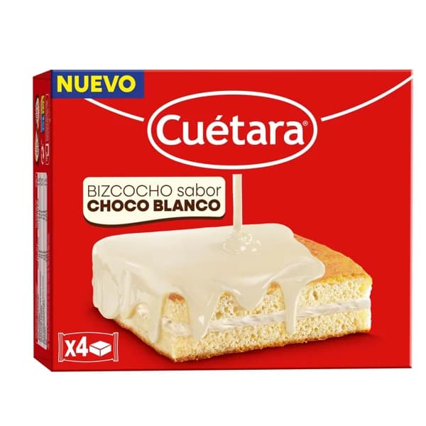 Pastelito de Chocolate blanco 4 UD - 0.11 kg - Imagen del producto en Findit