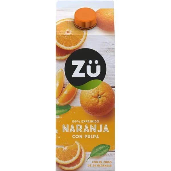 Zumo de naranja exprimida con pulpa ZÜ, brik 1,75 litros - 1.75 l - Imagen del producto en Findit