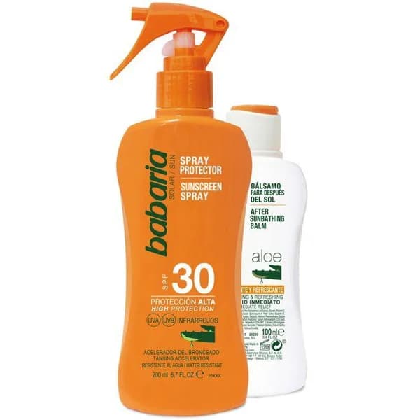 Solar aloe SPF30 + Aftersun BABARIA, pack 300 ml - 1 ud - Imagen del producto en Findit